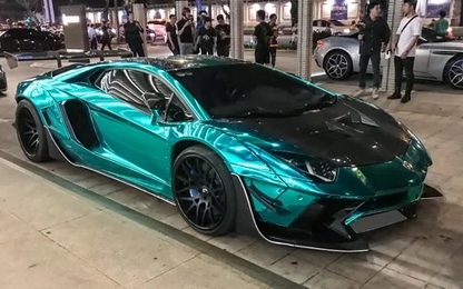 Lamborghini Aventador màu xanh hàng độc của đại gia Việt