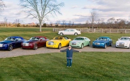 Người đàn ông này sở hữu 10 xe Rolls-Royce, mỗi chiếc một màu