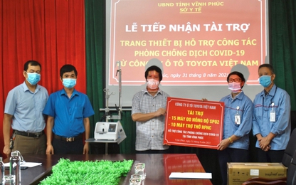 Toyota hỗ trợ trang thiết bị y tế phòng chống dịch cho tỉnh Vĩnh Phúc