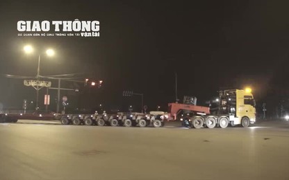 [Video] Thử nghiệm xe rơ moóc 160 bánh tại Hà Nội