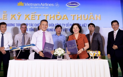 Vietnam Airlines và Vinamilk hợp tác chiến lược, vươn tầm quốc tế