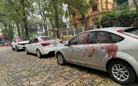 Khởi tố, bắt giam 4 đối tượng vụ tạt sơn ôtô ở phường Định Công