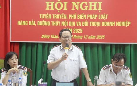 Cảng vụ Đường thuỷ nội địa Khu vực IV đẩy mạnh tuyên truyền pháp luật hàng hải, đường thuỷ nội địa với các doanh nghiệp