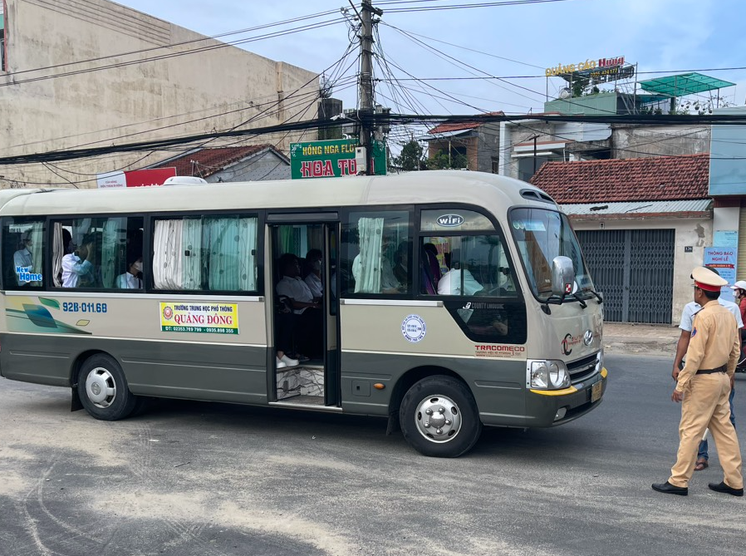 Điện Bàn, xe đưa đón học sinh, ATGT, an toàn, học sinh, Quảng Nam